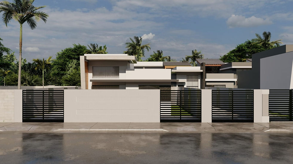 Miniatura: Casas com terraço gourmet no bairro village