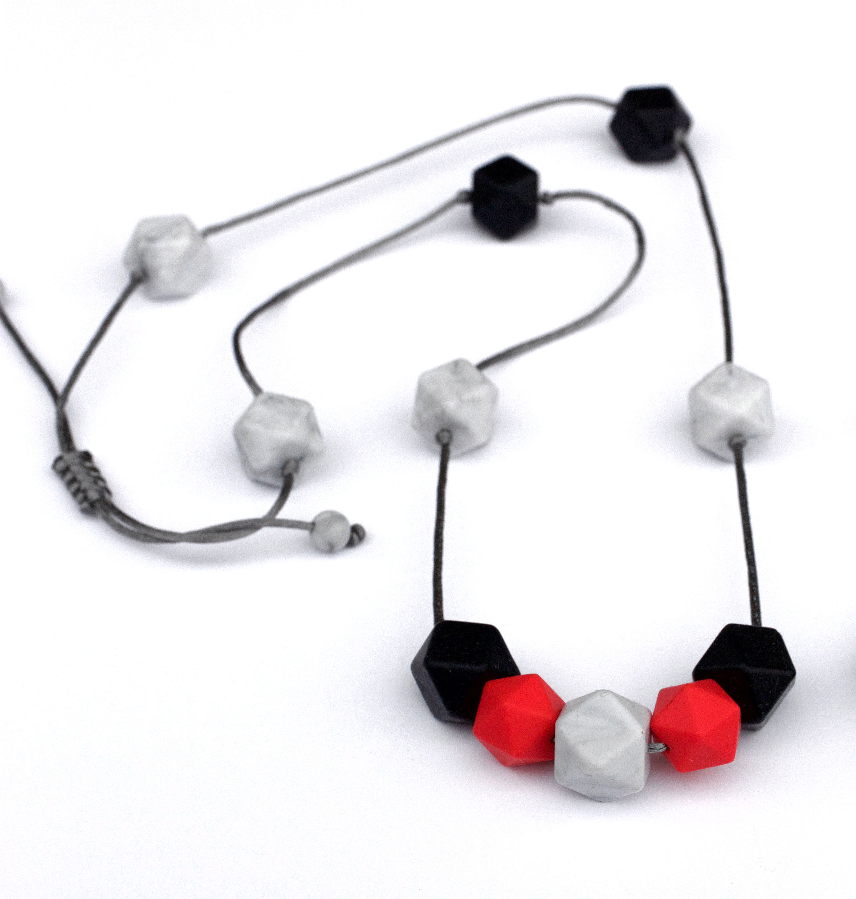 Coral Annie Station Statement Necklace