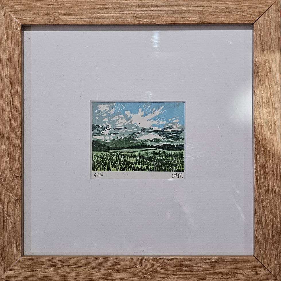 Small reduction lino print