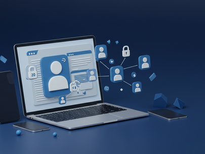 computador de tela aberta com dados