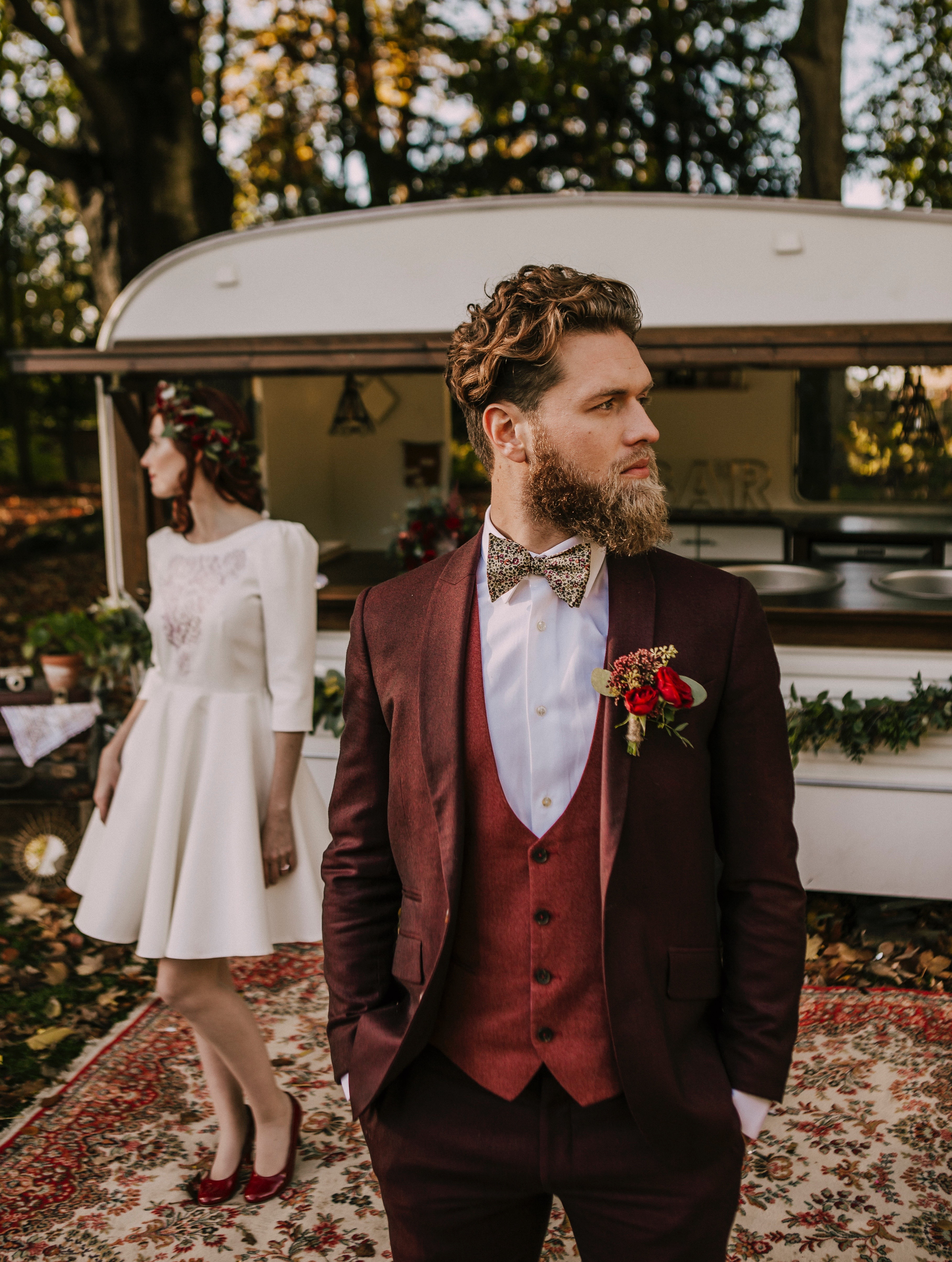 Costume Sur Mesure Mariage Champètre Rock Bohème Ou Chic