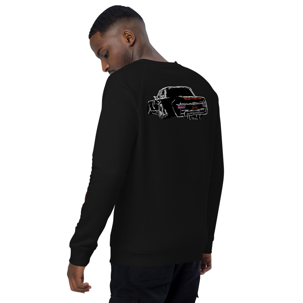Thumbnail: Hustle-N-Rust Checker - Unisex organic raglan sweatshirt