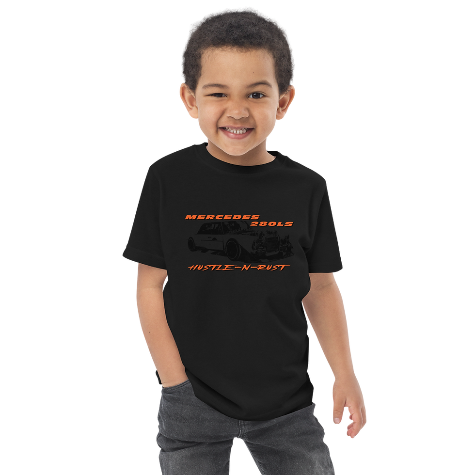 Thumbnail: Hustle-N-Rust Black Outline - Toddler jersey t-shirt