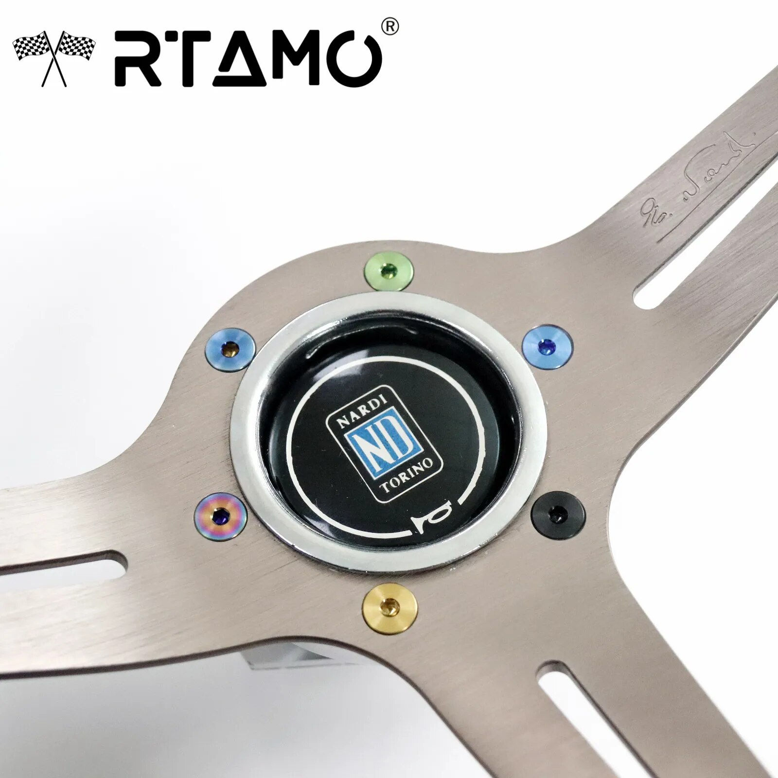 6PCS Titanium Steering Wheel bolt Kit M5X10/12/15 Hex Head Screws Dress up kit