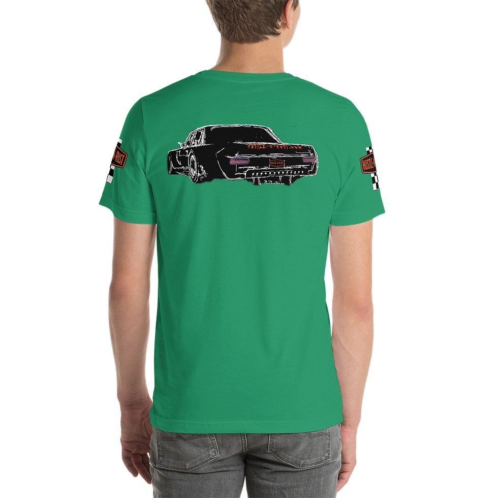 Thumbnail: Hustle-N-Rust Checkered - Unisex t-shirt Bright Colors