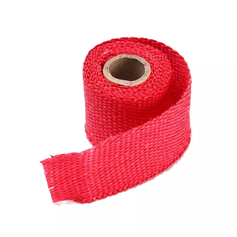 Thumbnail: 2" x 5ft Car Exhaust Pipe Wrap Insulation Glass Fiber Tape 1200 degrees