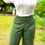 Thumbnail: Green Denim Pants Women