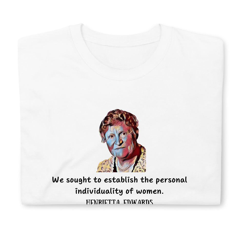 Miniature : Great Women (Canadian) - Henrietta Edwards - Short-Sleeve Unisex T-Shirt