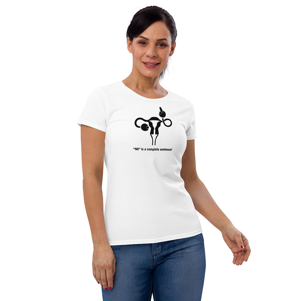 Thumbnail: Angry Ovaries "No" - Women's short sleeve t-shirt copy