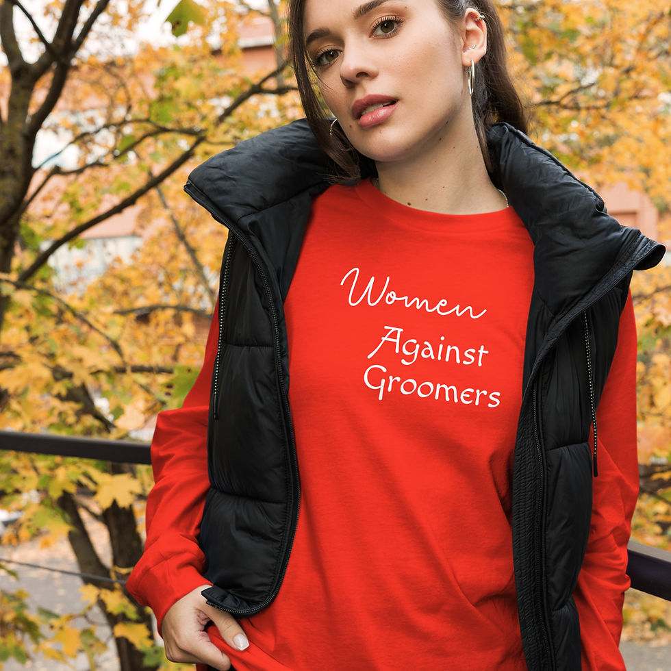 Miniature : Women Against Groomers - Unisex Long Sleeve Tee