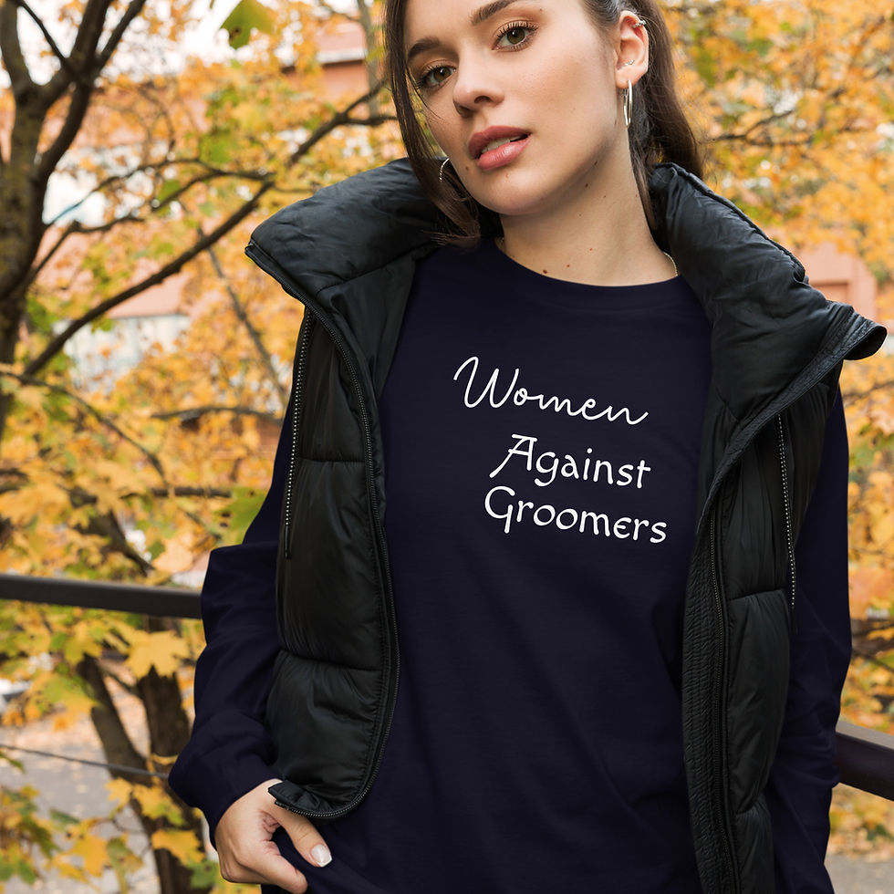Miniature : Women Against Groomers - Unisex Long Sleeve Tee