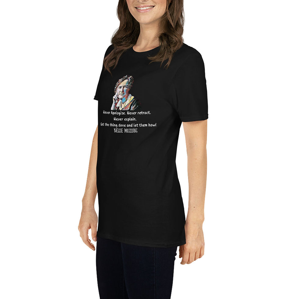 Thumbnail: Great Women (Canadian) - Nellie McClung - Short-Sleeve Unisex T-Shirt