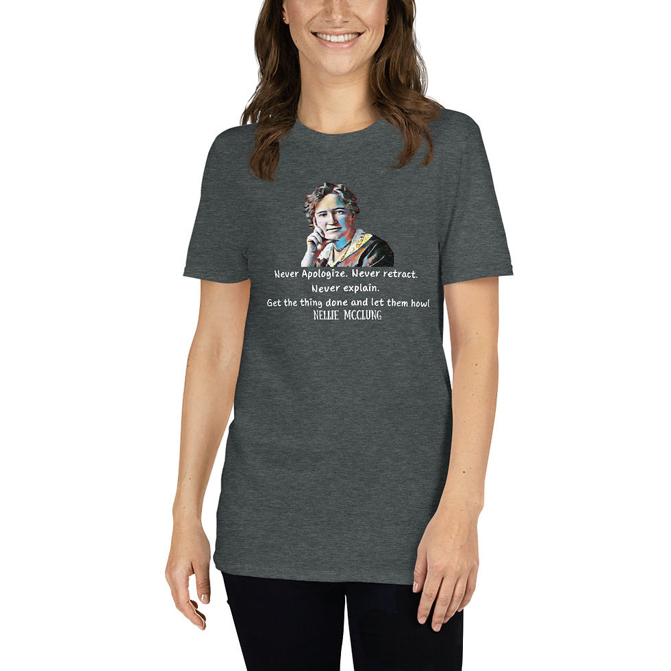 Thumbnail: Great Women (Canadian) - Nellie McClung - Short-Sleeve Unisex T-Shirt