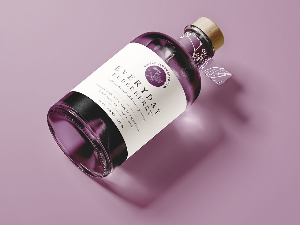Elderberry Bottle Mockup