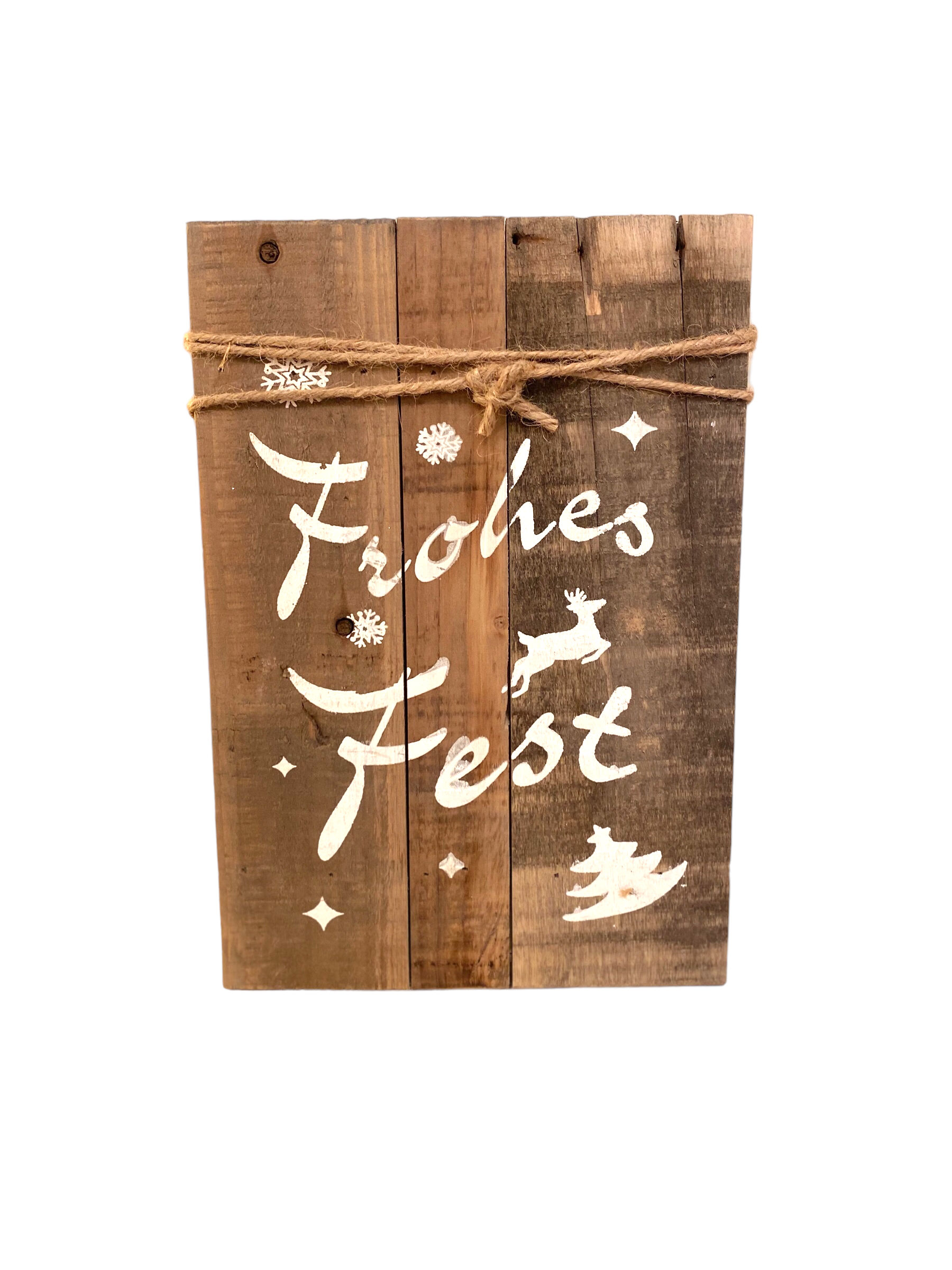 Holzschild " Frohes Fest"