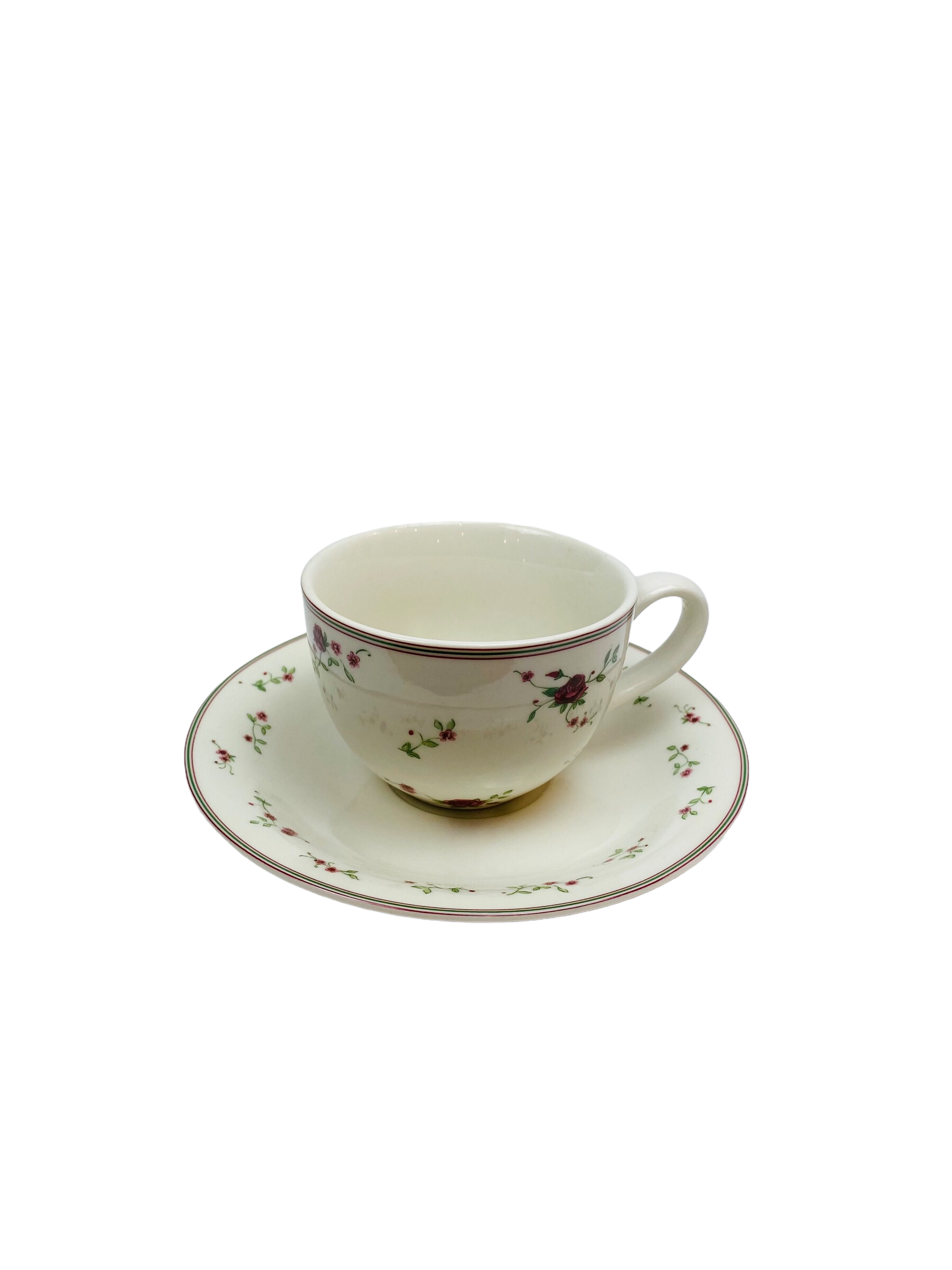 Tasse mit Untersteller Blumen