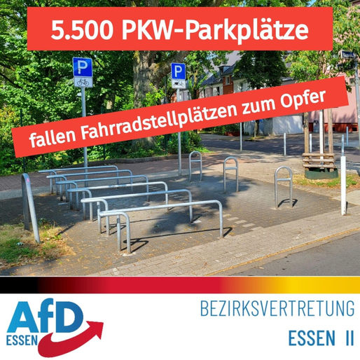 5.500 PKW-Parkplätze fallen Fahrradstellplätzen zum Opfer