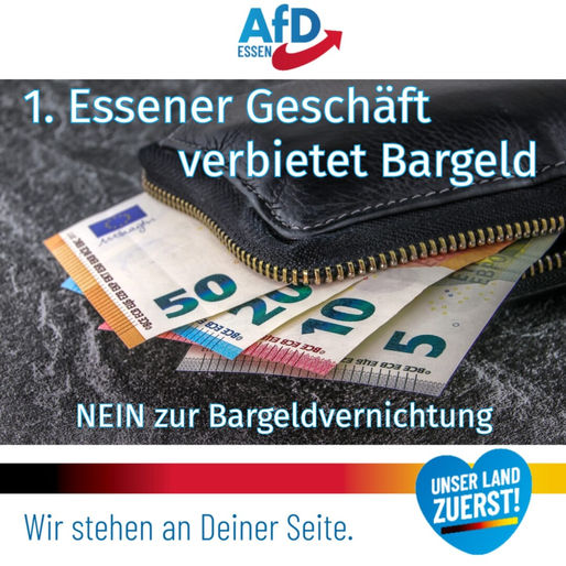 1. Essener Geschäft verbietet Bargeld