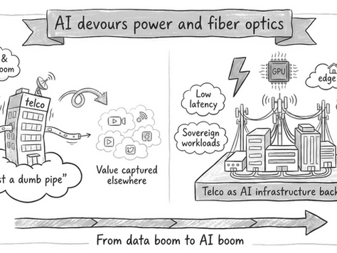 AI is devouring power and fiber optics: how telcos can stop being subcontractors to hyperscalers in the era of agent-based AI