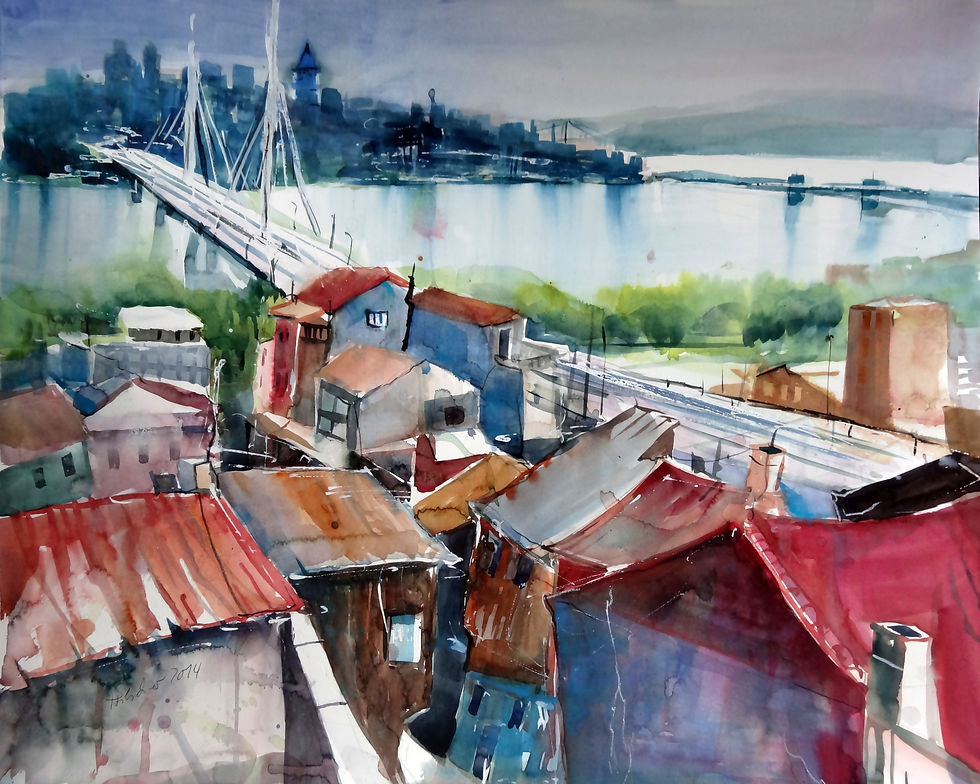 Istanbul,alt und neu,50x64,2014