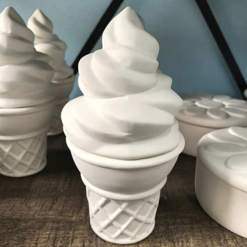 Bisque Ceramic Ice Cream Cone The Painted Toad