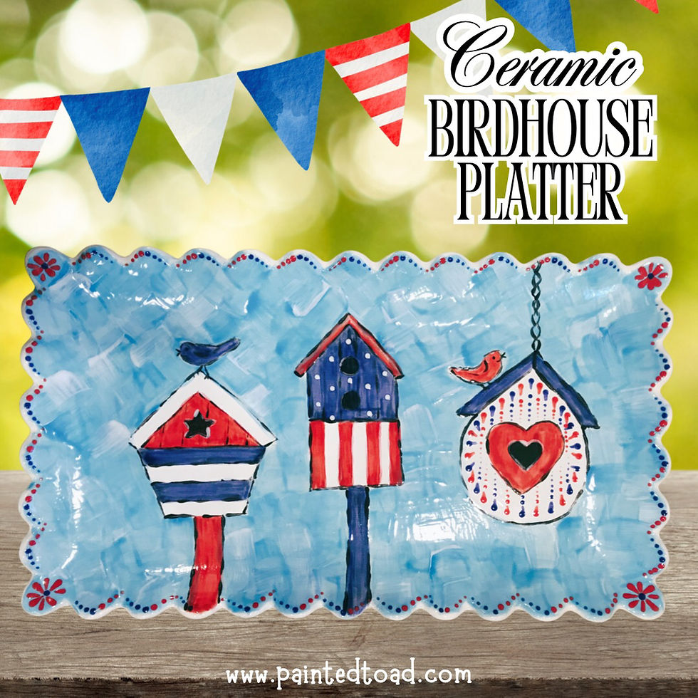 Ceramic Birdhouse Platter