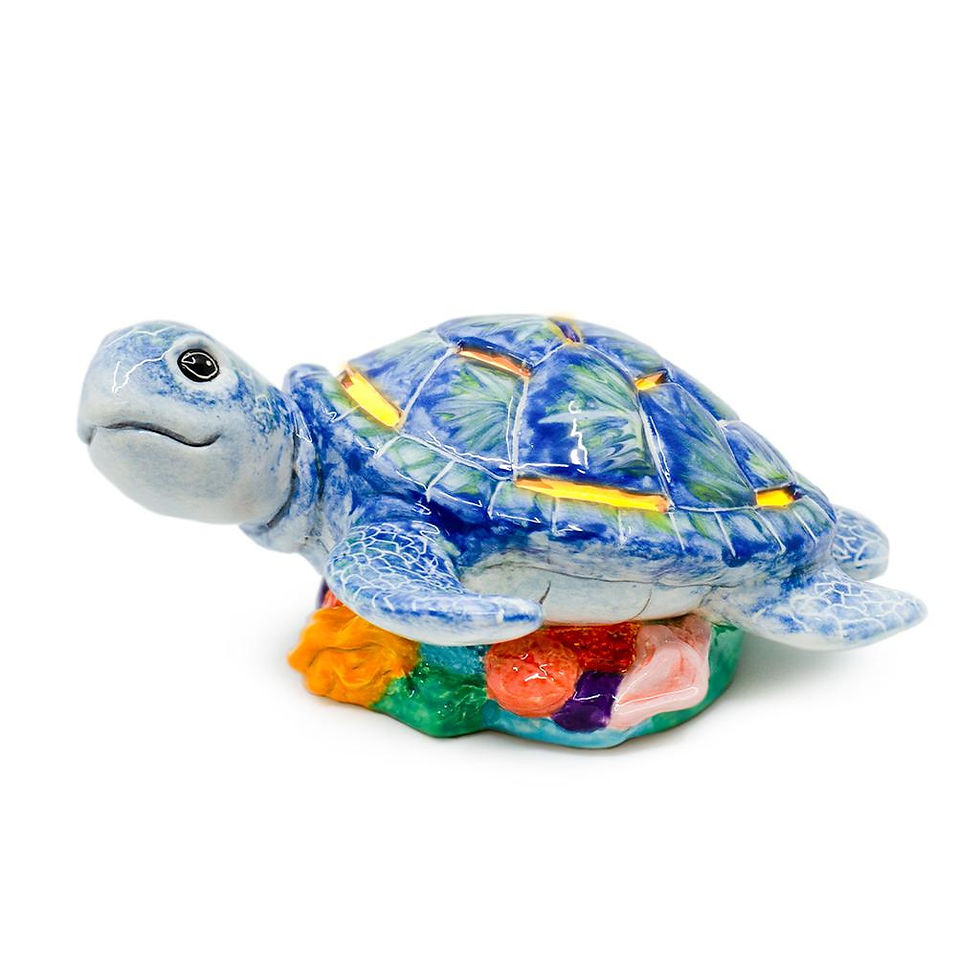 Thumbnail: Bisque Ceramic Sea Turtle Lantern