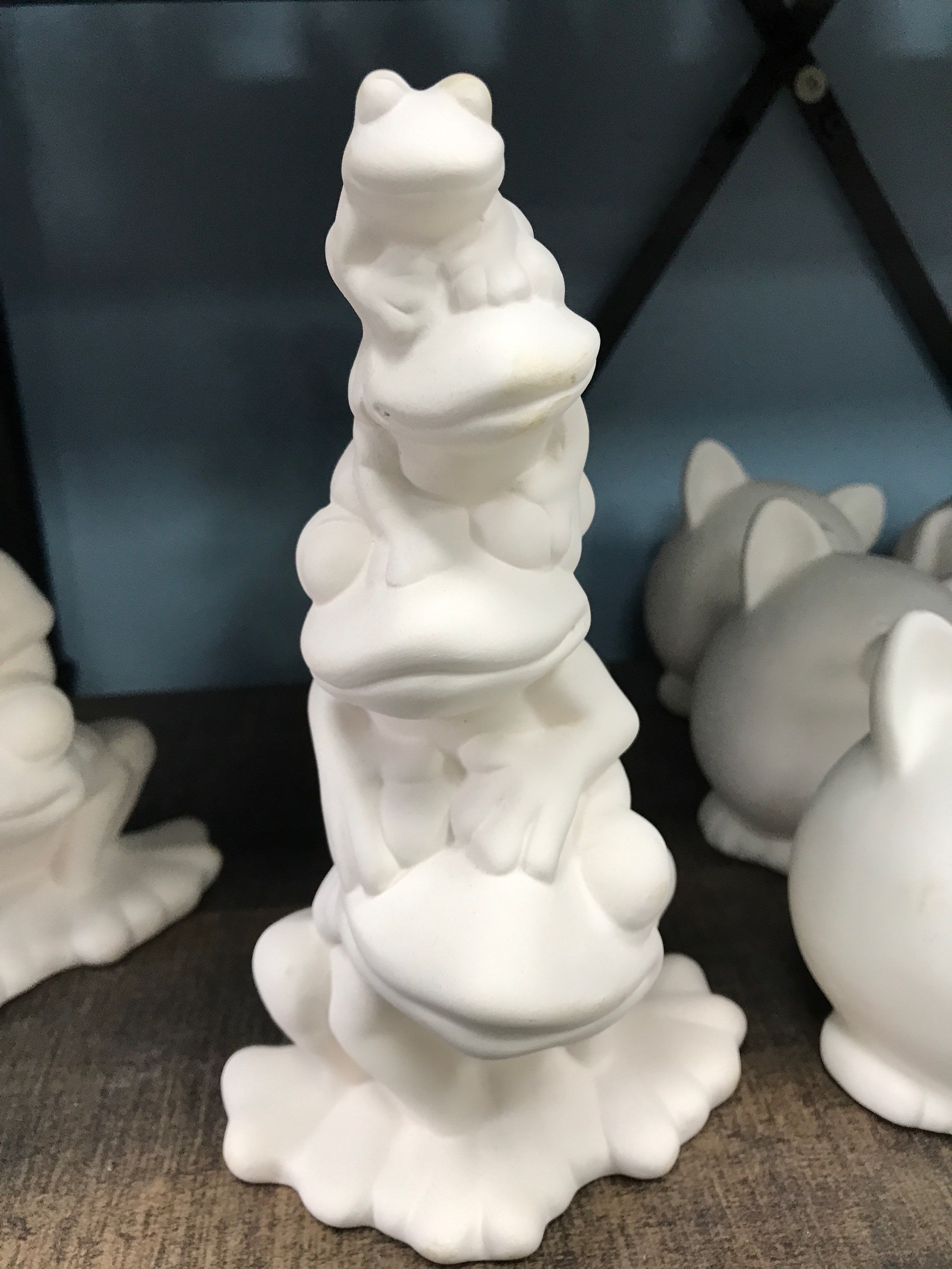 Ceramic Stacked Frog Bank