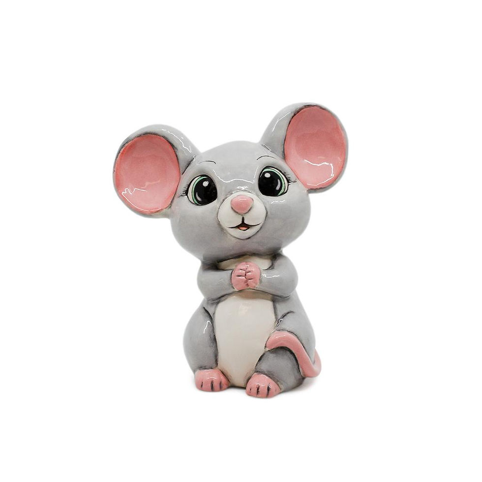 Thumbnail: Bisque Ceramic Mouse Party Animal