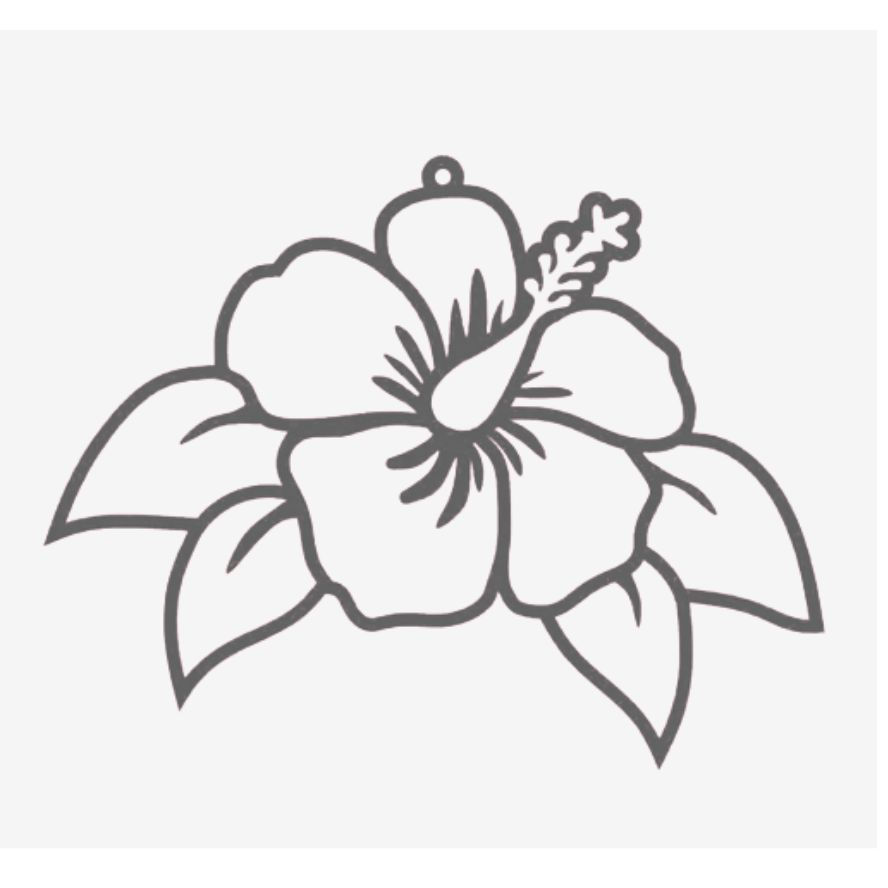 Thumbnail: Faux Stained Glass Woodcut Hibiscus