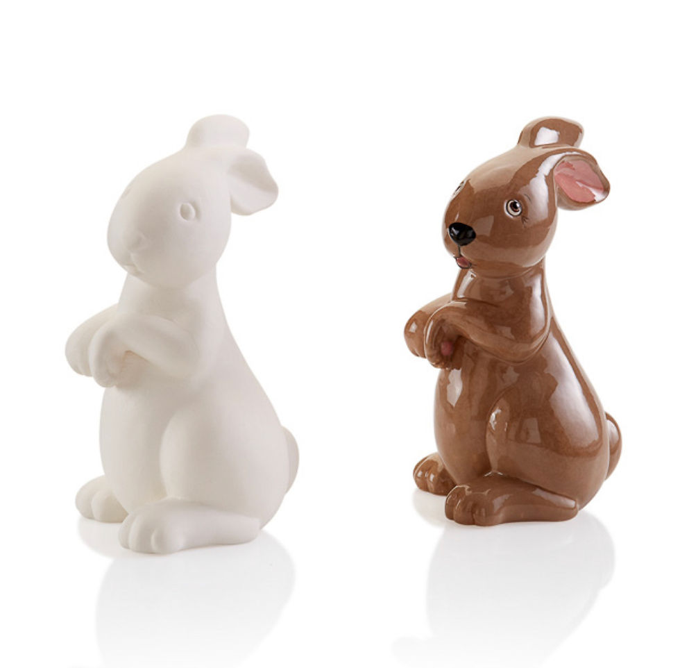 Thumbnail: Bisque Ceramic Decor Rabbit Figure