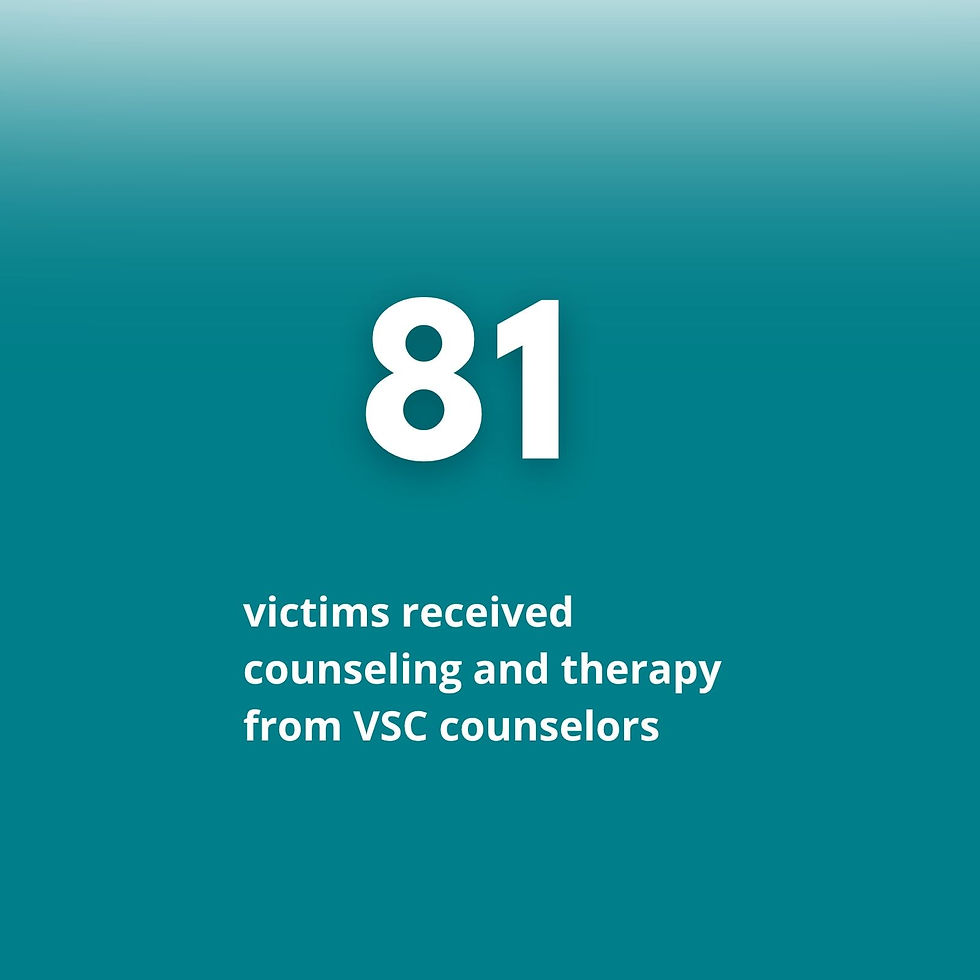81 victims received counseling and therapy
