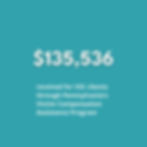 $135,536 received for VSC clients through Pennsylvania's Victim Compensation Assistance Program