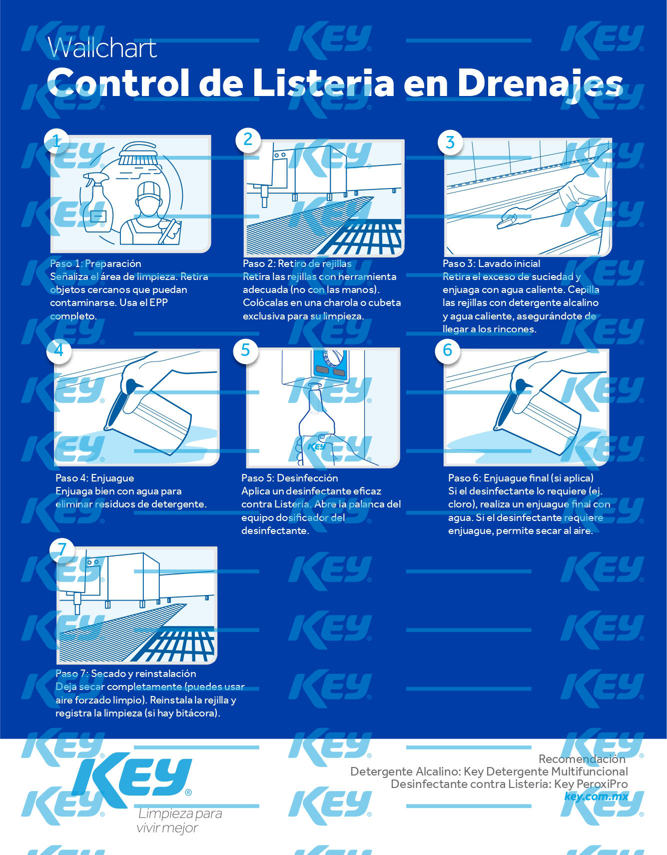 Wallchart Control de Listeria en Drenajes