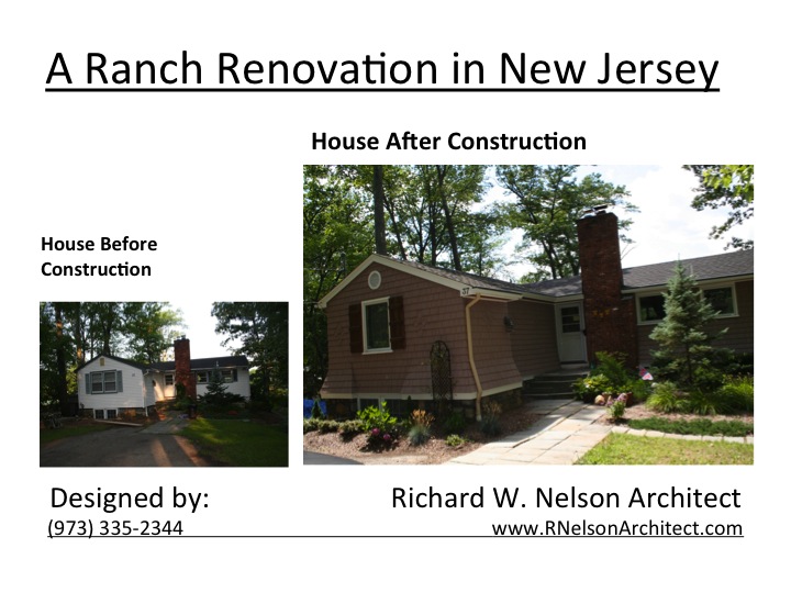 Richard Nelson Architect Renovations Morris County New Jersey