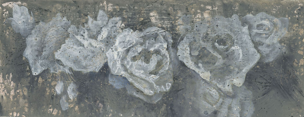 Five Grey Roses