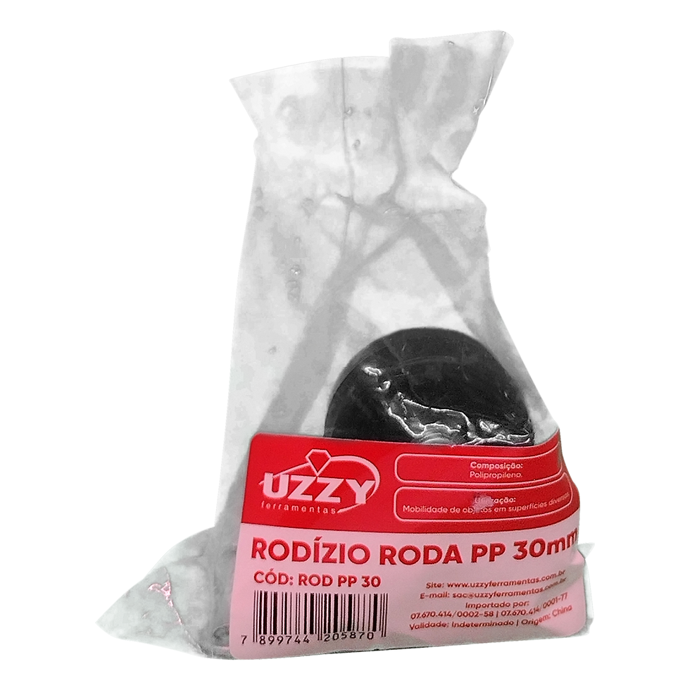 Miniatura: Rodizio roda pp (Preto) 30mm