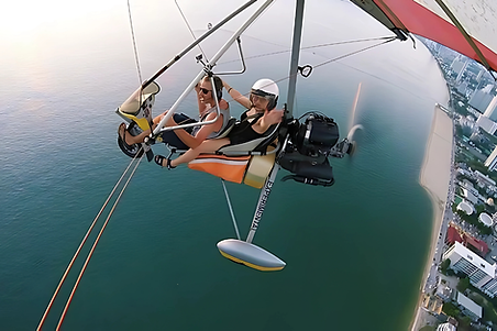 Aerial view of Jomtien Beach from a scenic flight