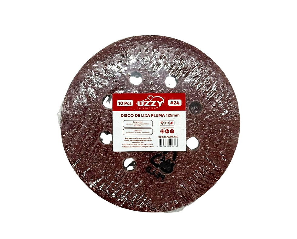 Miniatura: Disco de lixa pluma (Vermelho) para metal e madeira #24 (pct c/10)
