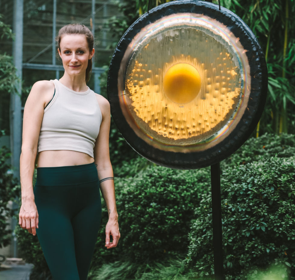 Janice Allermann, Yogalehrerin aus Bremen, bei einem Yoga Event in der botanika.