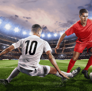 Two Football players on the Field