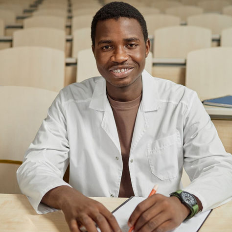 A man getting ready to study