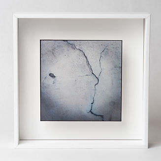 Baiser dans les failles d'un mur gris