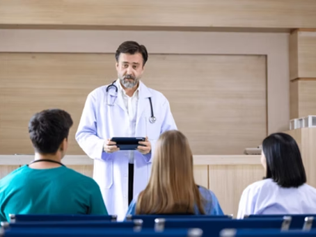 medical instructor lecturing