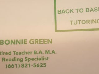 Tutoring Services - Tehachapi, CA (no website, contact for updated information)