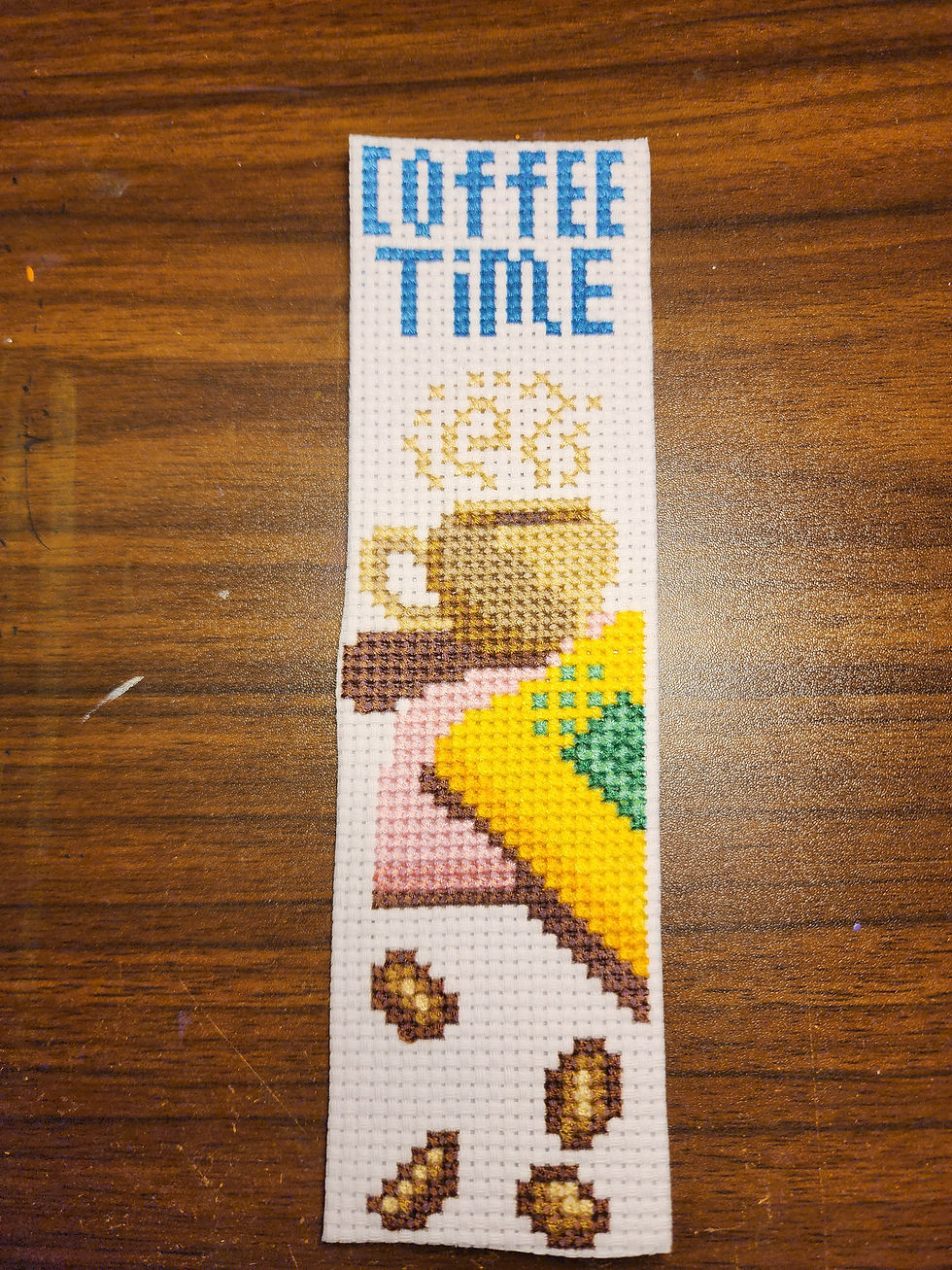 Thumbnail: Coffee and Books Cross Stitch Bookmarks