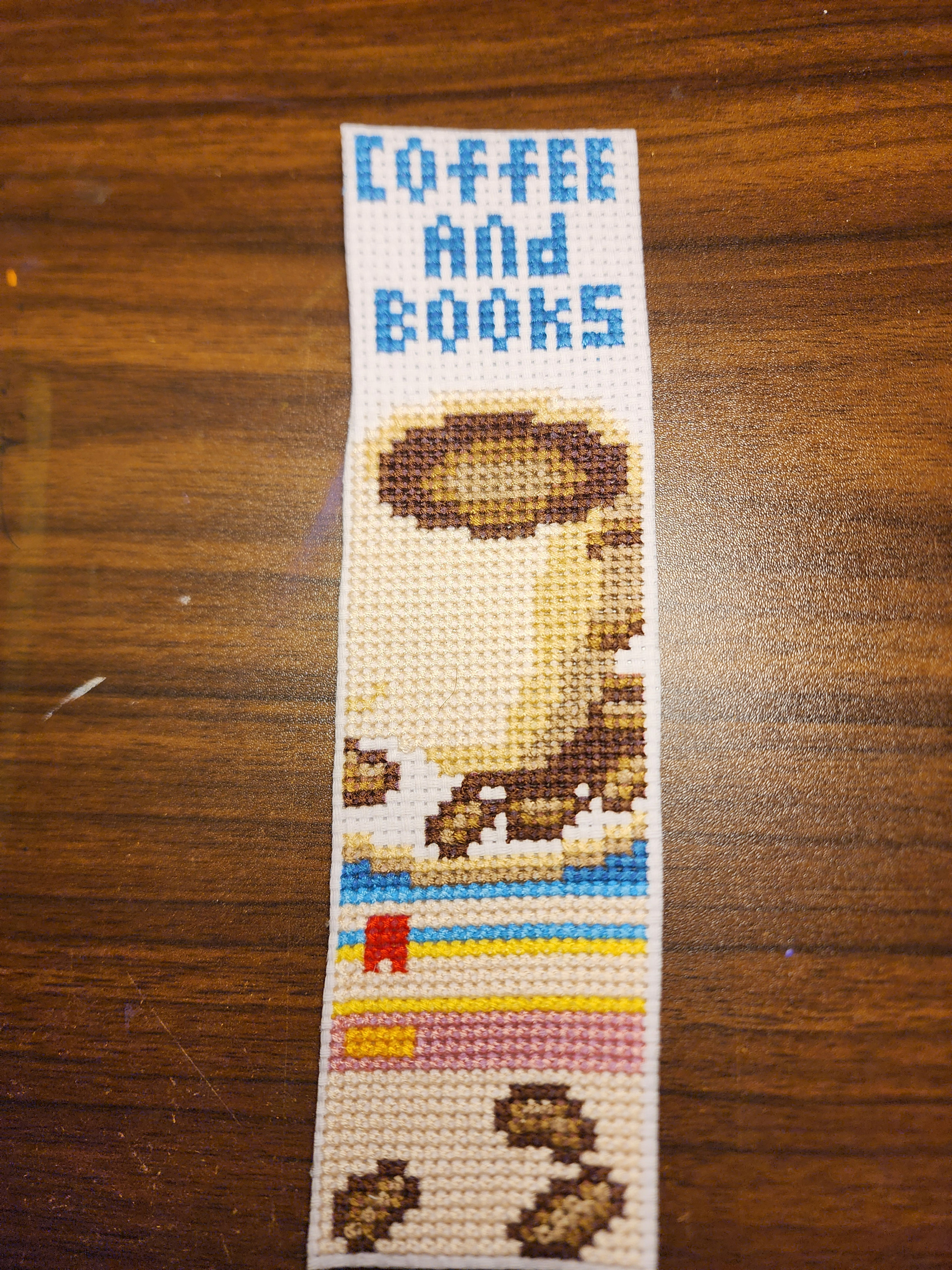 Coffee and Books Cross Stitch Bookmarks