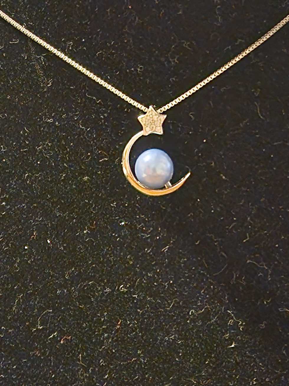 Thumbnail: Moon & Star Pearl Necklace