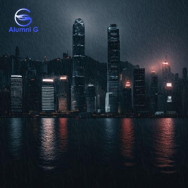 Visual of Black Rain In Hong Kong