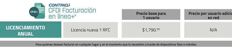 Precios CONTPAQi CFDI Facturación en línea +.png